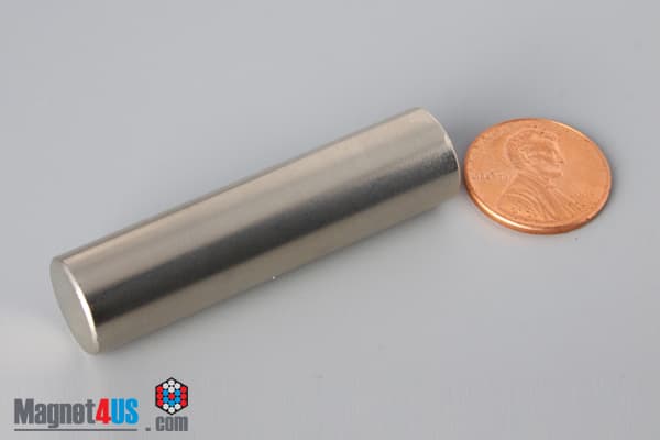 1/2" dia. x 2" N52 Neodymium Cylinder Magnet - photo 1