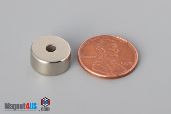 1/2" od x 1/8" id x 1/4" N40 Neodymium Ring Magnet