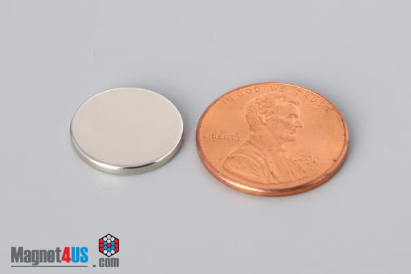 9/16" dia. x 1/16" N40 Neodymium Disc Magnet