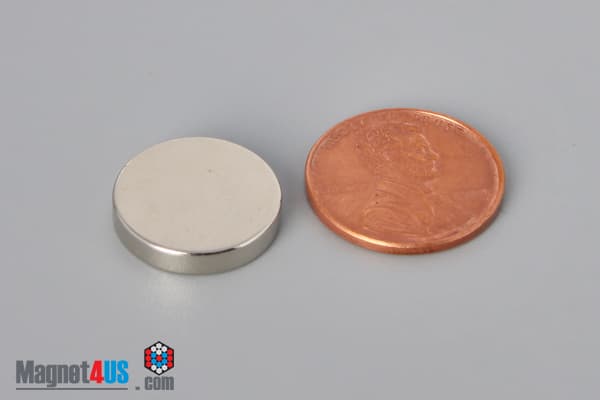 5/8" dia. x 1/8" N40 Neodymium Disc Magnet