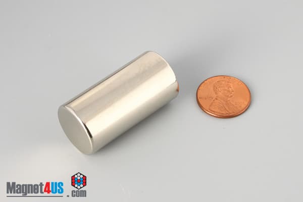3/4" dia. x 1 1/2" N45 Neodymium Cylinder Magnet