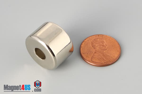 3/4" od x 1/4" id x 1/2" N45 Neodymium Ring Magnet