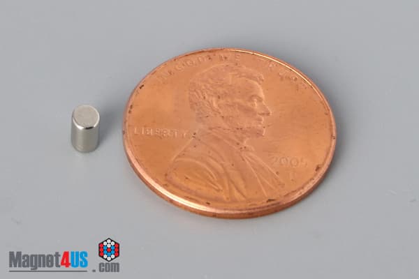 1/10" dia. x 3/16" N45 Neodymium Cylinder Magnet - photo 1
