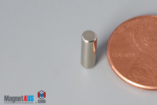 1/10" dia. x 3/8" N45 Neodymium Cylinder Magnet - photo 1