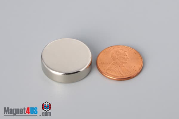 13/16" dia. x 1/4" N45 Neodymium Disc Magnet - photo 1
