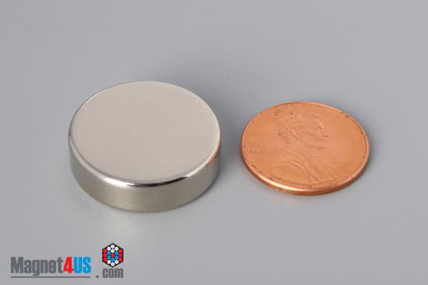 7/8" dia. x 1/4" N45 Neodymium Disc Magnet