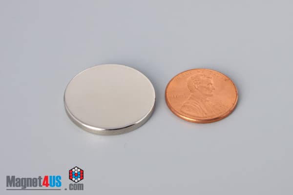 15/16" dia. x 1/10" N45 Neodymium Disc Magnet