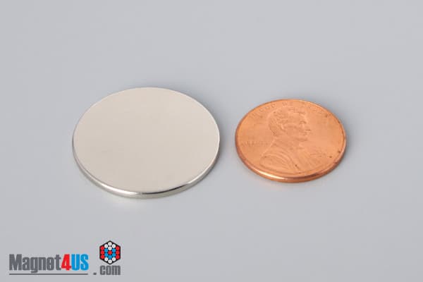 1" dia. x 1/16" N40 Neodymium Disc Magnet