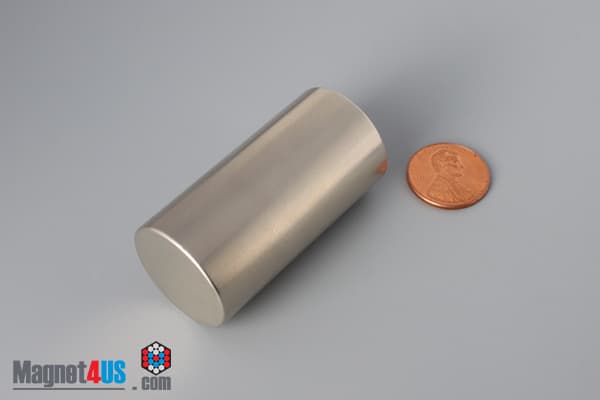 1" dia. x 2" N45 Neodymium Cylinder Magnet