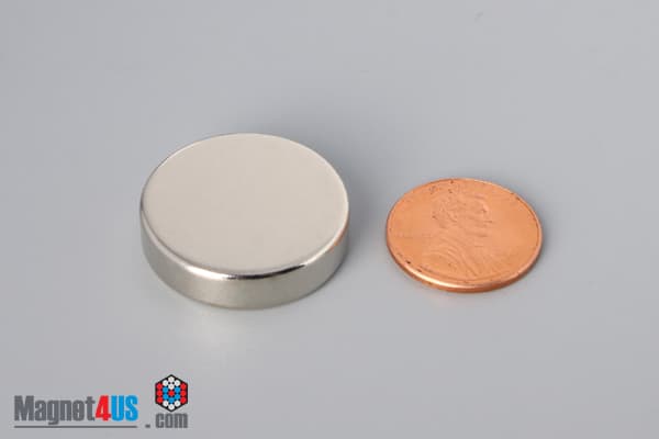 1" dia. x 1/4" N40 Neodymium Disc Magnet