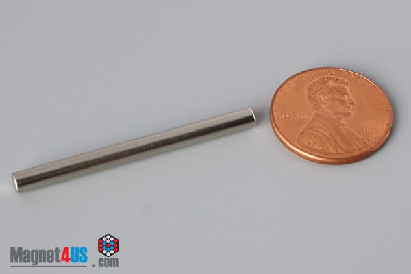 1/8" dia. x 1 1/2" N45 Neodymium Cylinder Magnet - photo 1