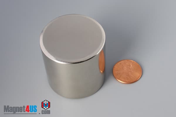 1 1/2" dia. x 1 1/2" N45 Neodymium Cylinder Magnet - photo 1