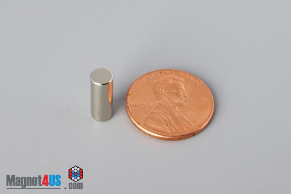 3/16" dia. x 1/2" N40 Neodymium Cylinder Magnet