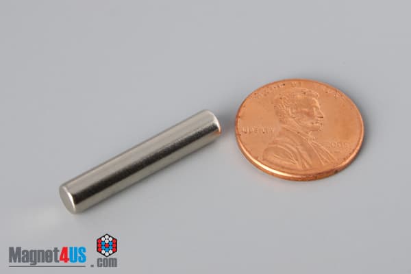 3/16" dia. x 1" N40 Neodymium Cylinder Magnet