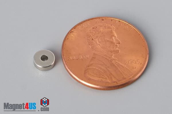 3/16" od x 1/16" id x 1/16" N45 Neodymium Ring Magnet
