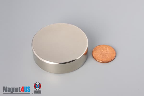 1 3/4" dia. x 1/2" N45 Neodymium Disc Magnet