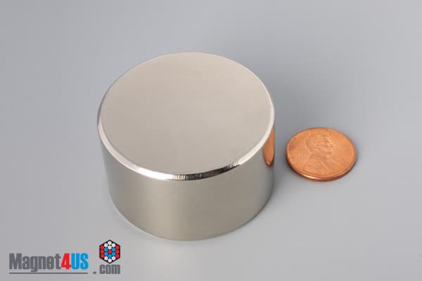 1 3/4" dia. x 1" N45 Neodymium Disc Magnet