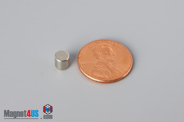 2/10" dia. x 2/10" N45 Neodymium Cylinder Magnet