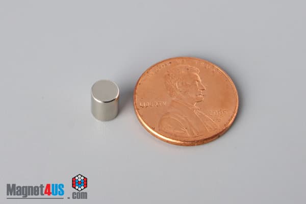 2/10" dia. x 1/4" N45 Neodymium Cylinder Magnet
