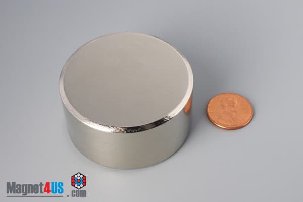 2" dia. x 1" N45 Neodymium Disc Magnet