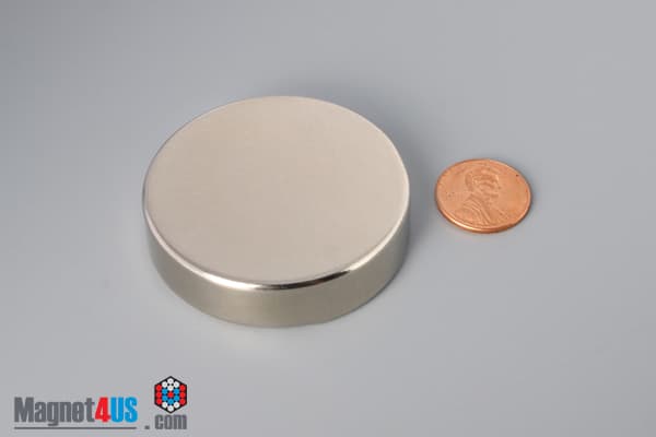 2" dia. x 3/8" N45 Neodymium Disc Magnet