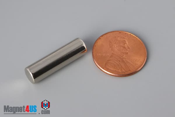 1/4" dia. x 7/8" N40 Neodymium Cylinder Magnet
