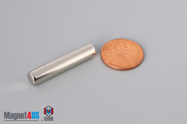 1/4" dia. x 1 1/4" N45 Neodymium Cylinder Magnet