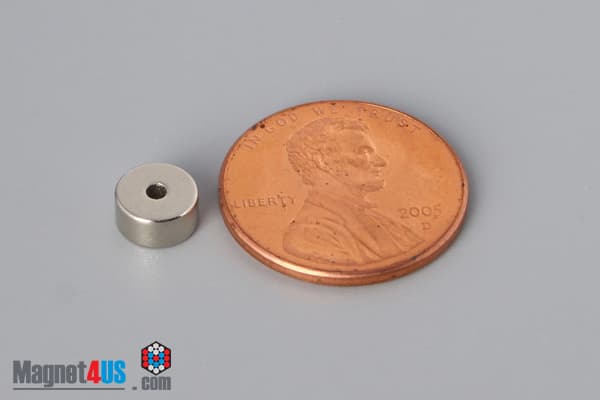 1/4" od x 1/16" id x 1/8" N40 Neodymium Ring Magnet - photo 1