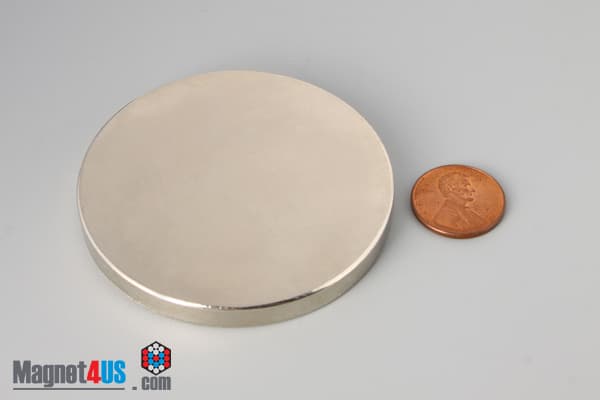 2 1/2" dia. x 1/4" N45 Neodymium Disc Magnet