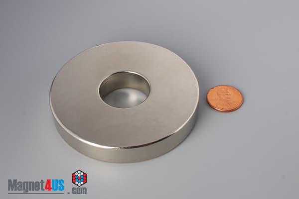 3" od x 1" id x 1/2" N45 Neodymium Ring Magnet