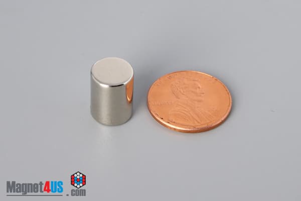 3/8" dia. x 1/2" N52 Neodymium Cylinder Magnet - photo 1