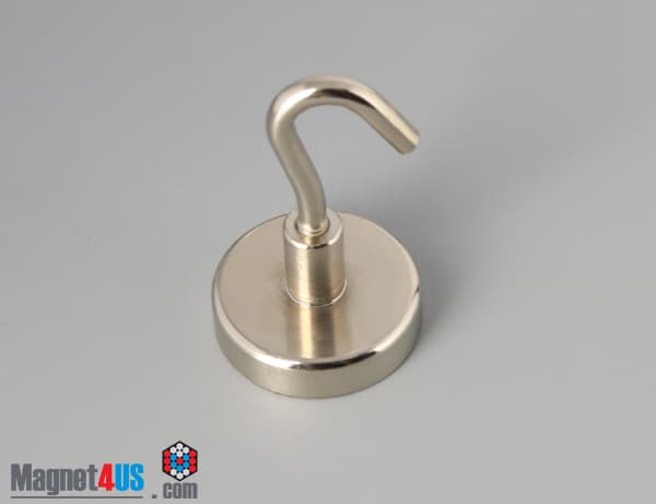 D1" x 1/4" #8-32 UNC 2B N38 Pot Magnet - photo 1