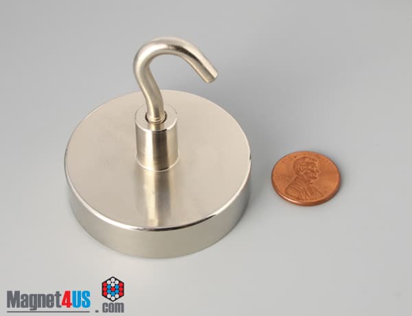 D2" x 1/2" #1/4"-20 UNC 2B N38 Pot Magnet - photo 2