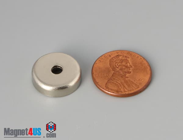 D0.63'' x 0.177'' #4 Screw N38 Pot Magnet - photo 2